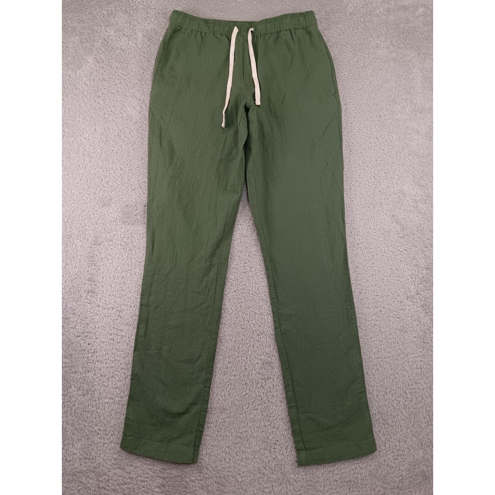 J.Crew Pants Men S (29x32) Green NWT Re-Imagined Linen Blend Drawstring